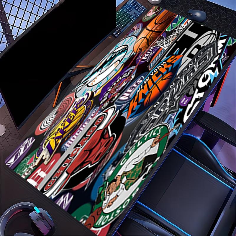 NBA Print Mouse Pad, for Keyboard Pad Laptop PC Mat for Office Home Use, Desk Decor, Perfect Birthday Gift for Gamers