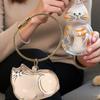 1/6pcs Transparent Pet Fur Storage Container Hanging Cat Keychain Pendant Cat Hair Storage Box Memorial Keychain for Pet Lovers