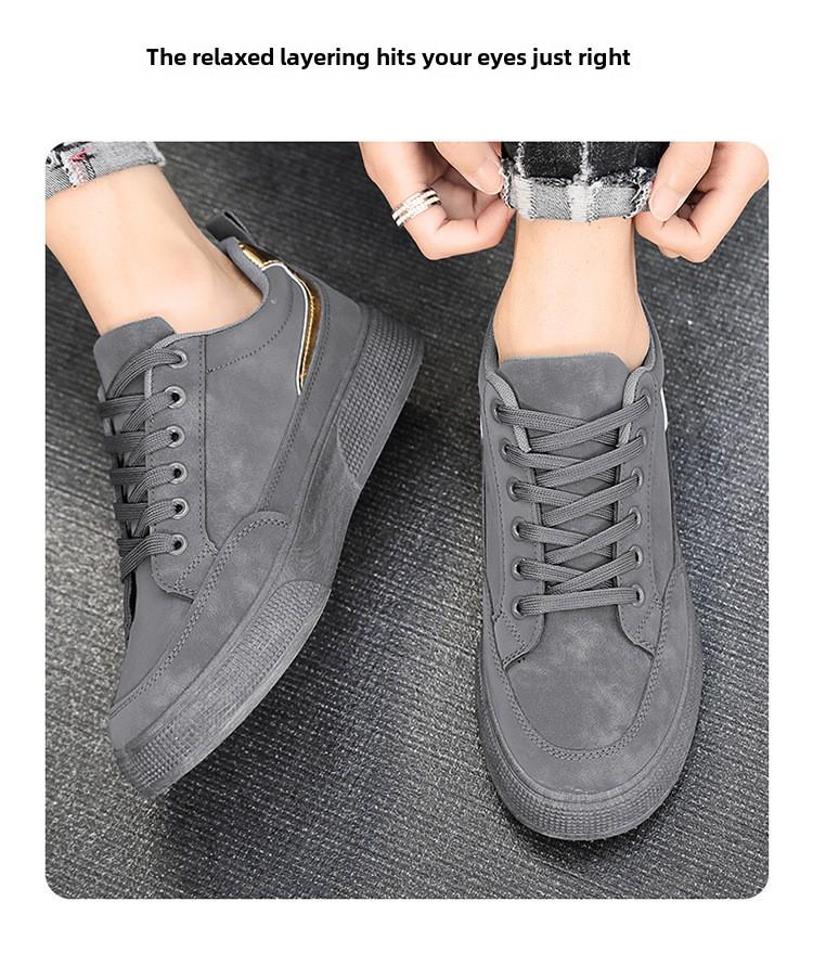 2024 Trendy Men's Spring Shoes: Soft, Wear-Resistant, Versatile Casuals with Thick Soles for Labor Protection
