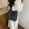 Casual Floral Drawstring Nyl Shoulder Bags for Women Fashi Large Capacity Ladies Crossbody Bag Commuter Girls Handbags Tote