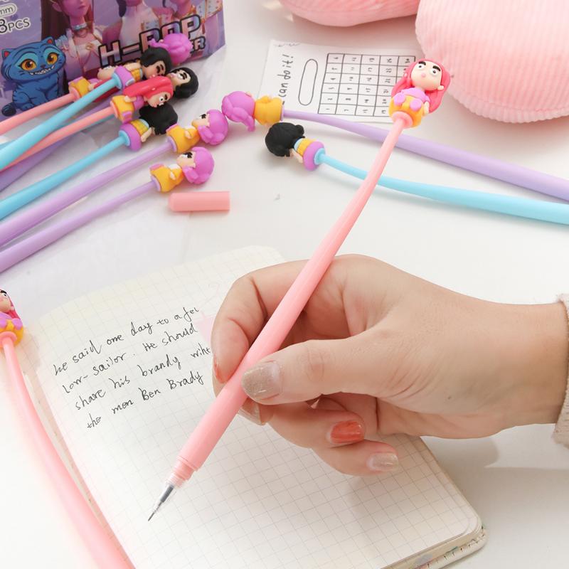 6/12 Stück Kpop Dämonenjäger Schwarzer Tintenstift Student Schreiben Zeichnen Gelstift Anime Figur Schreibwaren Schulsachen Weihnachtsgeschenke