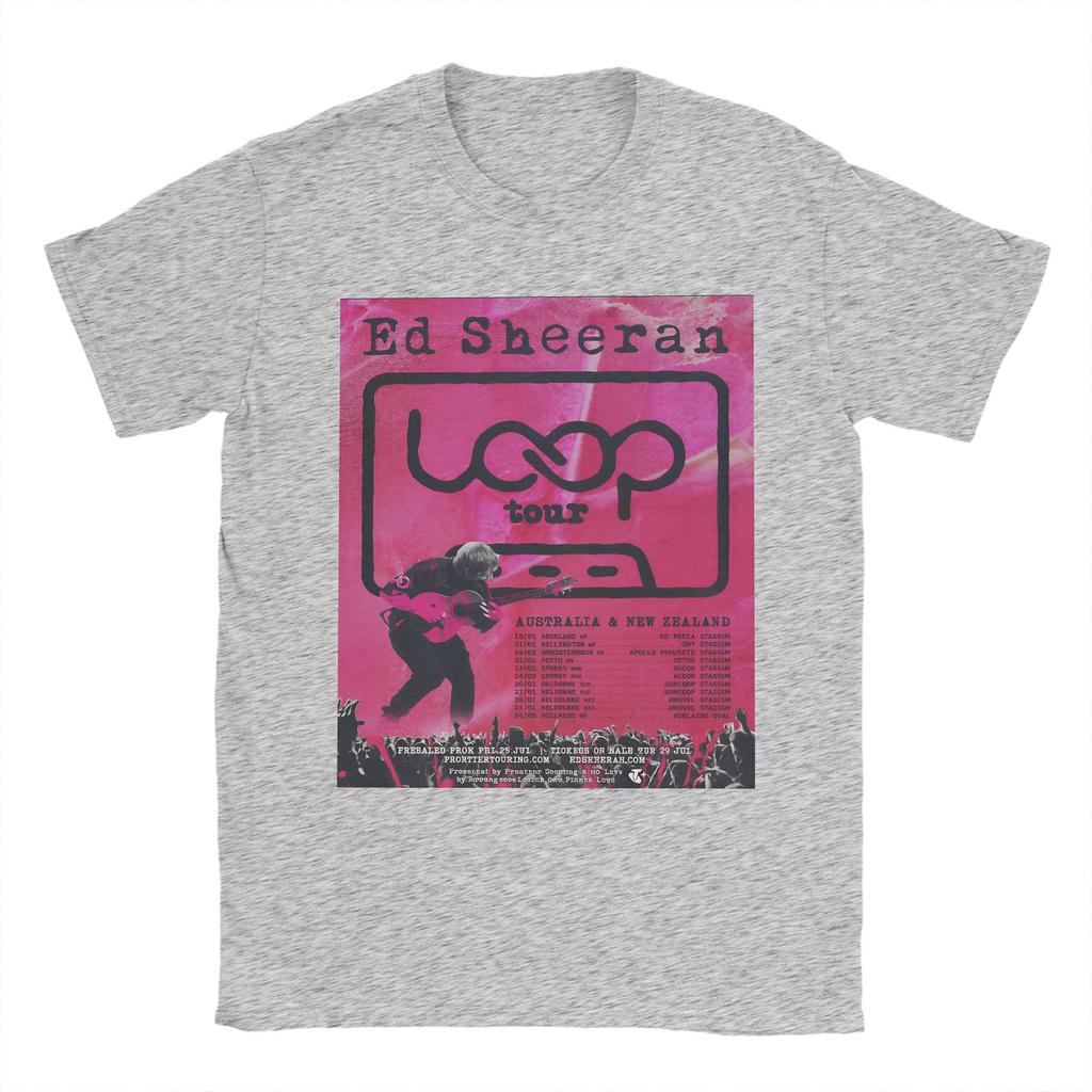 Ed Sheeran Loop Tour 100 Cotton T Shirt For Couple Summer Vintage T Shirts Oneck Leisure Tee Shirt Oversized Design Clothes