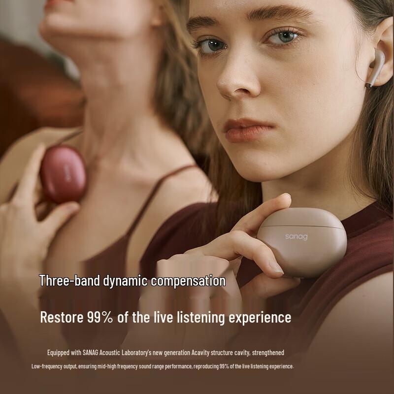 SANAG T81S Pro True Wireless Semi-In-Ear Bluetooth Earbuds with Built-in MP3