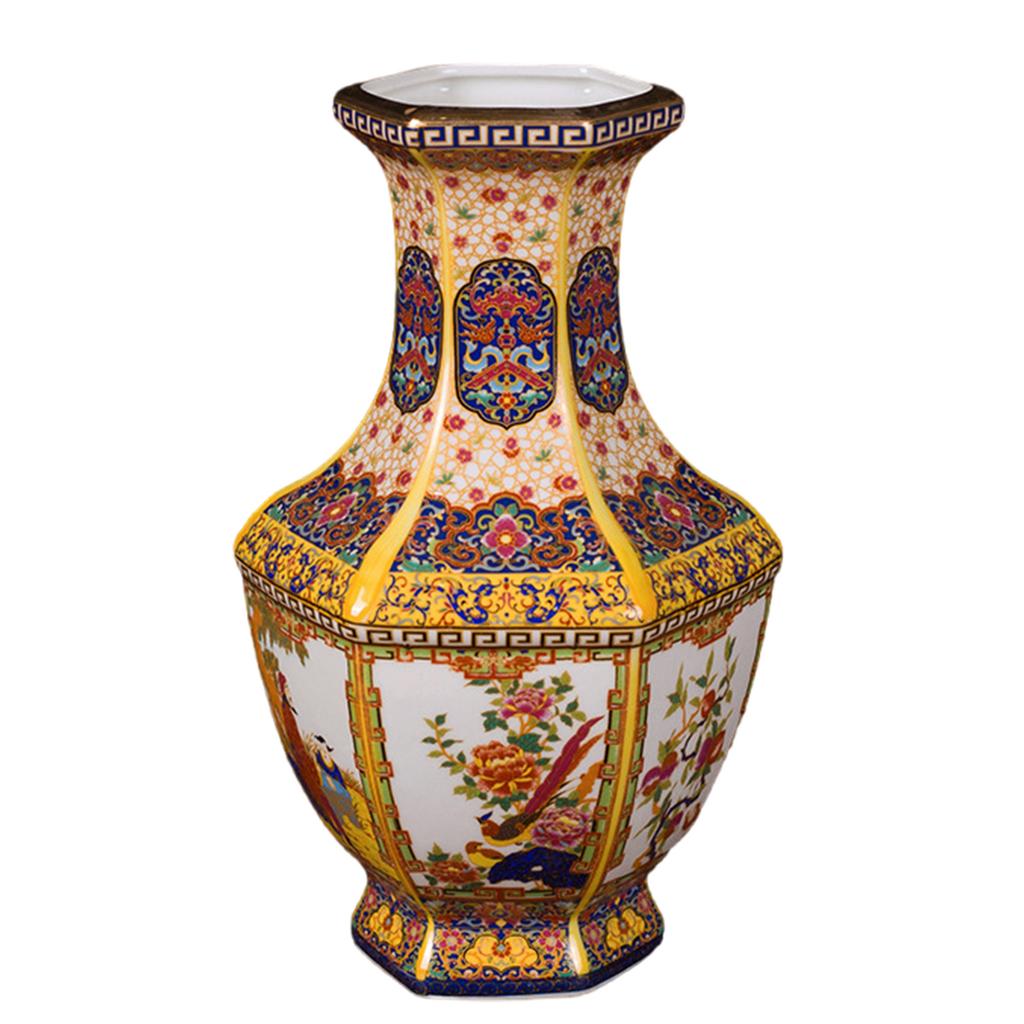 Exquisitedly Jingdezhen Ceramic Vase Antique Type Desk Ornament for Home Decoration and Office Display Height 25-26cm