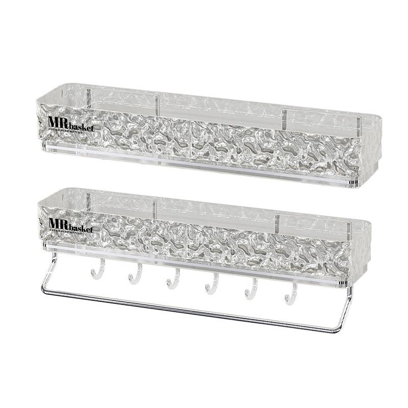 Punch-Free Wall-Mounted Bathroom Storage Rack for Toilets and Washbasins