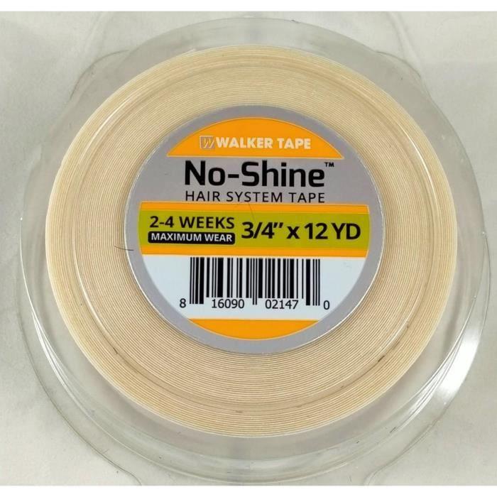 Adhésif double face - No Shine - 11 m x 19 mm - Transparent - Résistant à l'eau - Multi-usages