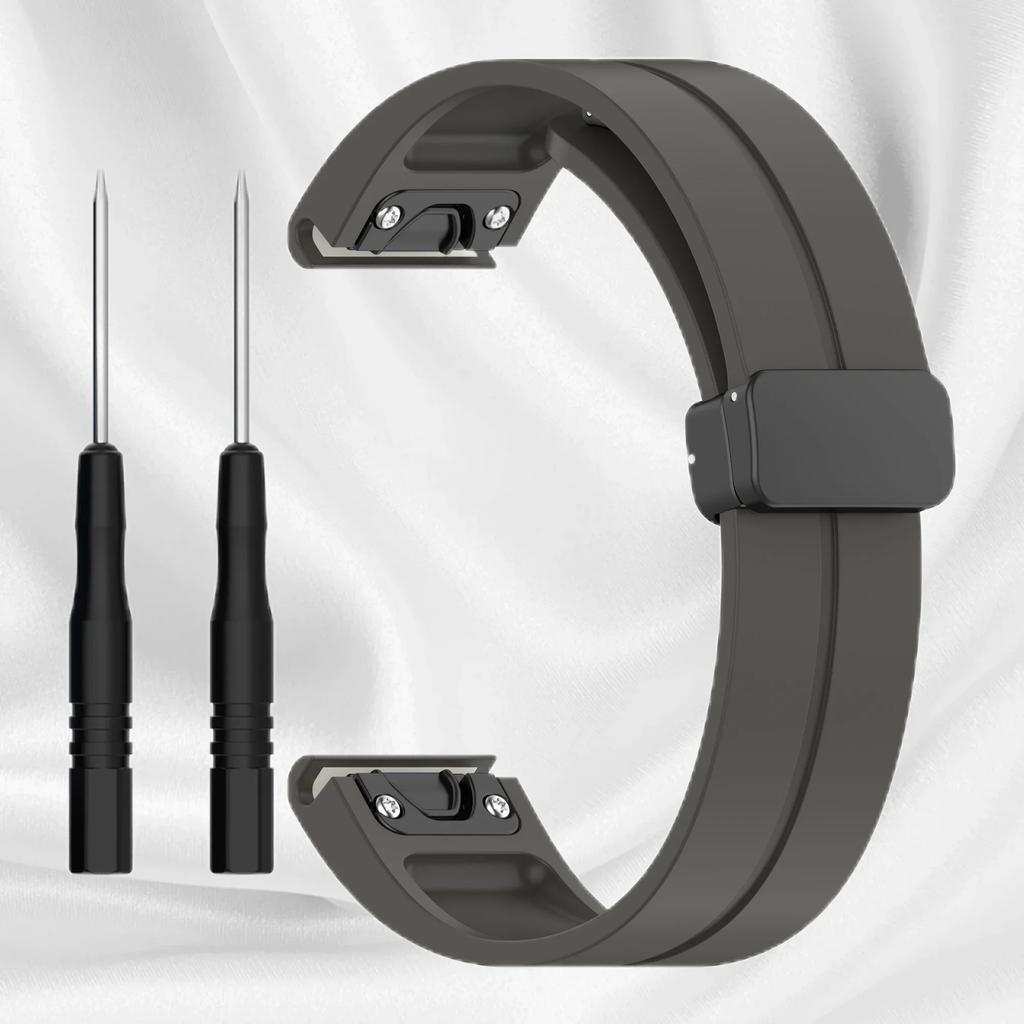 26mm 22mm Magnetic Buckle Strap For Garmin Fenix 7 7X 6X Pro 5Plus 6S 7S 3 3HR Forerunner 965 945 Silicone Bracelet Watchband