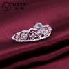 Copper Plated Crown Shaped Ring For Women Shiny Stones For Wedding Engagement Ring For Bridal Couple Jewelry For Lovers Mr168