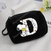 Snoopy Coin Purse Kawaii Cartoon Mini Wallet Man Woman Zipper Purse Fashion Anime Black Money Card Storage Bags Birthday Gift