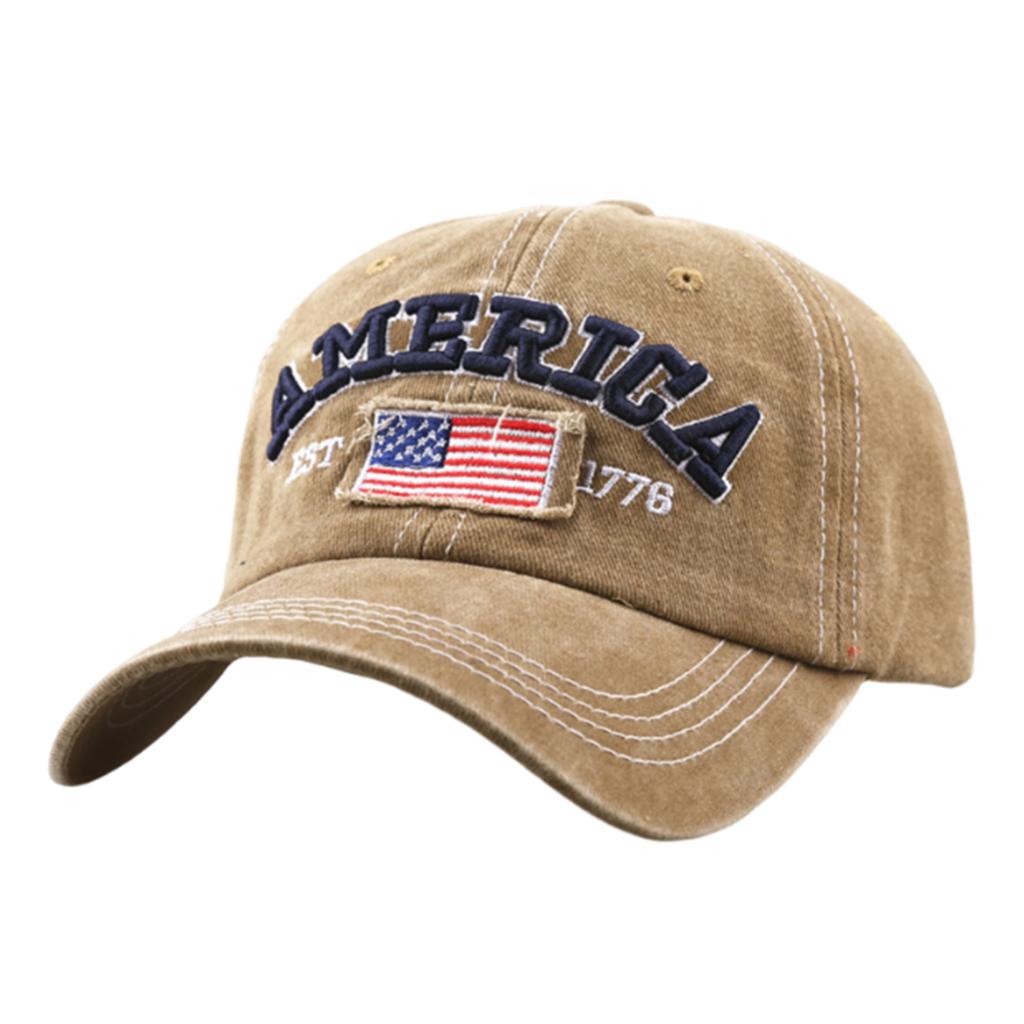Embroidered American Independence Day Flag Baseball Cap Unisex Patriotic-Themed Fashion Casual Outdoor Sun Visor Hat