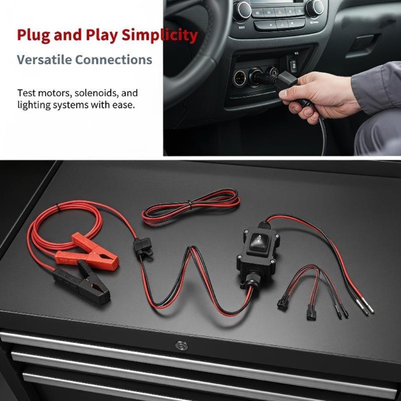 Motor Tester Electronic Brake Service Tool for Rear Brake Work with 10V - 14V Battery Input, Two-Way Motor Direction Control and Home Vehicle Care Use