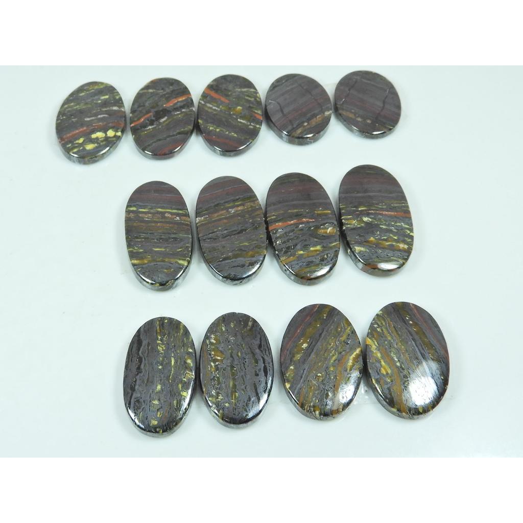 Natural Iron Tiger Matched Pair Oval Cabochon Loose Gemstone 06 Pair Lot C-3419
