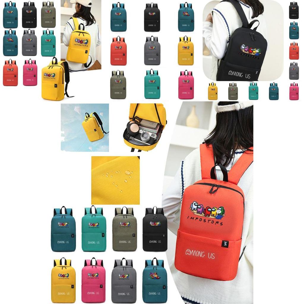 Us Among Visor Backpack Kids Rucksack Crewmate Back To School Bag Sus Impostor