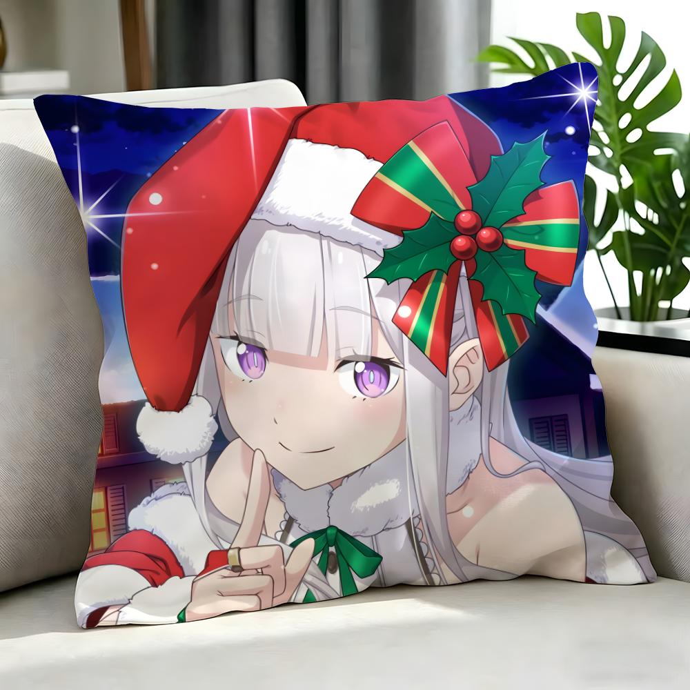 Rezero Starting Life In Another World Cushion Cover Cushion Cover Set 4Pcs 50X50 45X45 40X40 Pillowcase Decorative Sofa Home