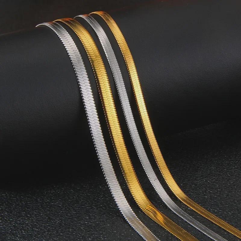 Unisex Stainless Steel Blade Snake Chain Necklace - Fashion Pendant Accessories In Stock