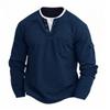 Autumn Winter Fashion Splicing Plus Size T-shirts Fake Two-piece Double-layer V-neck Long Sleeved Men's T-shirts