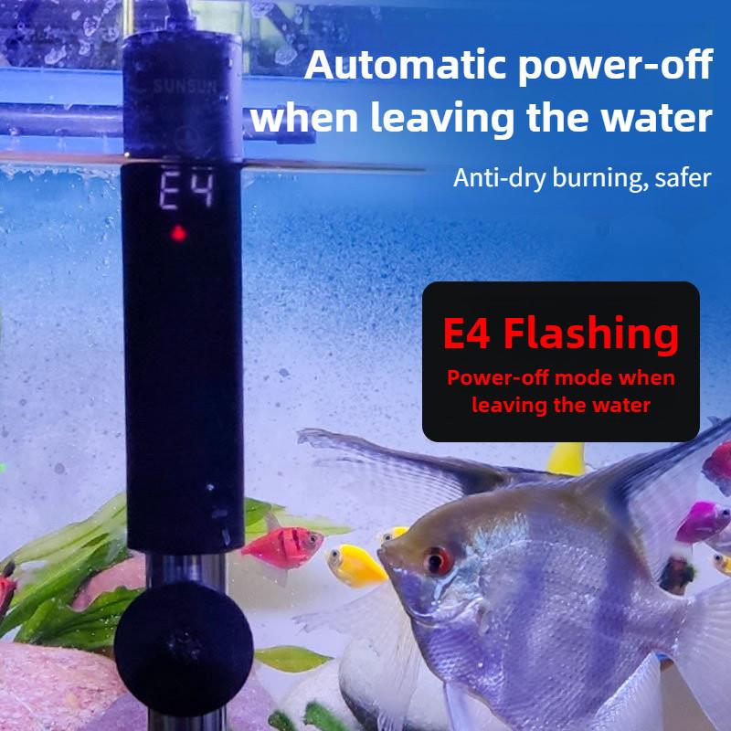 Aquarium Stainless Steel Heater Explosion Proof Heating Device Fish Tank Intelligent Digital Display Heating Rod