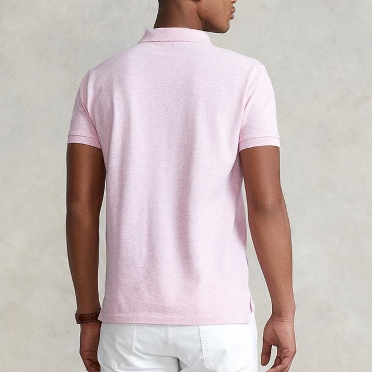 Polo Ralph Lauren SS22 Polo Shirt Custom Slim Fit Men's Pink MNPOKNI1N821577-650