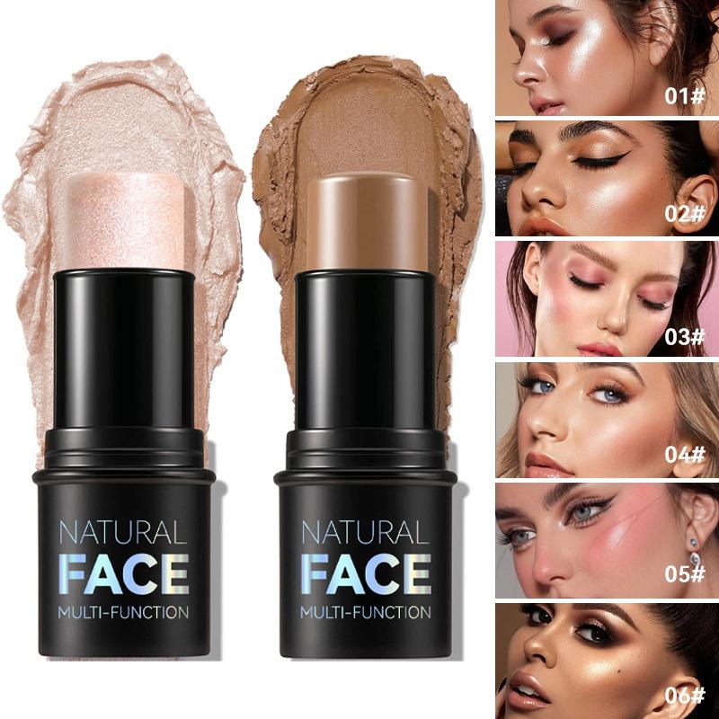 Natürlicher Multifunktions-Rougestift für das Gesicht, cremige Textur, langanhaltend, leicht zu verblenden, 5 Farbtöne erhältlich, tragbares Make-up für Wangen und Lippen