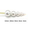 4-12mm Rund ABS Günstige Form Imitation Perlen Weiße Perlen Handgemacht DIY Armband Schmuck Zubehör Herstellung Großhandel