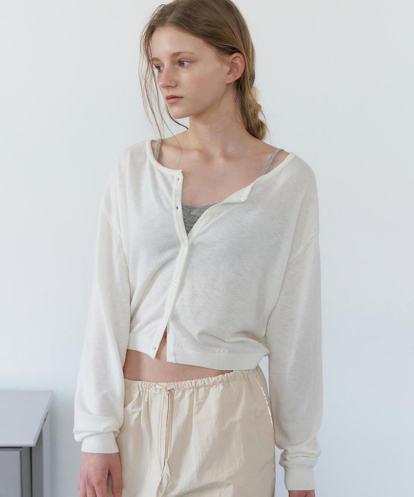 LETTERA Silk Blend Round Cardigan