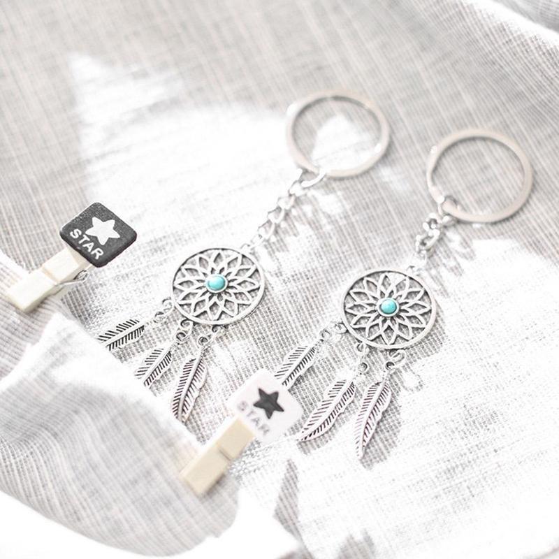 Key Ring Key Chain Feather Tassels Dreamcatcher Charm Pendant Keyring Keychain