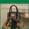 Schicke Leopardenmuster Kleine Quadratische Handtasche Für Damen Stilvoll Herbst Winter Luxus