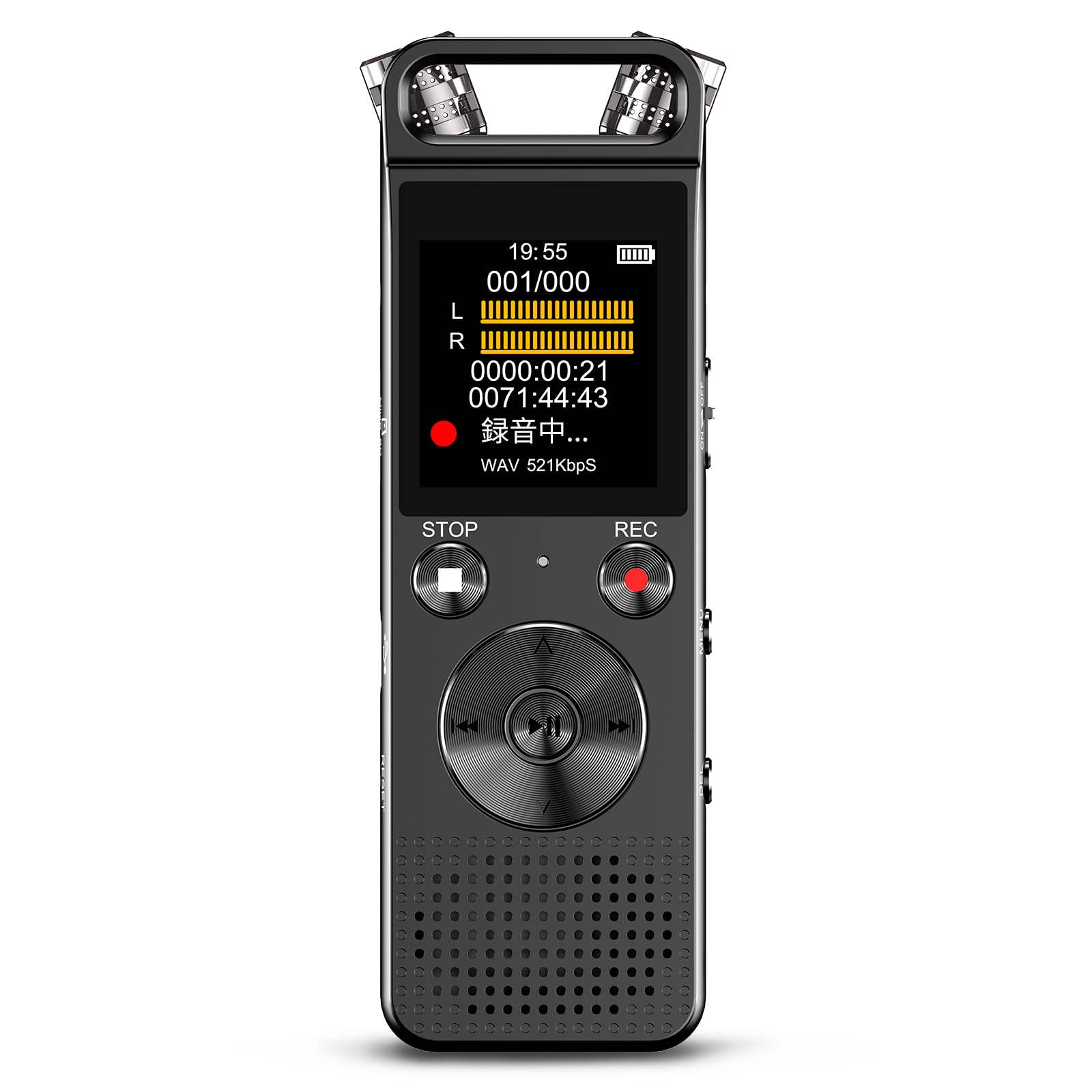 

Компактный диктофон с функцией транскрипции, большая емкость 32 ГБ, 3072 кбит/с, высокочувствительная запись в одно касание, автоматическое шумоподавление