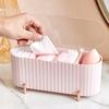 Organizér na make-up se 3 mřížkami Multifunkční PP úložný box na vatové tampóny pro stolní počítače