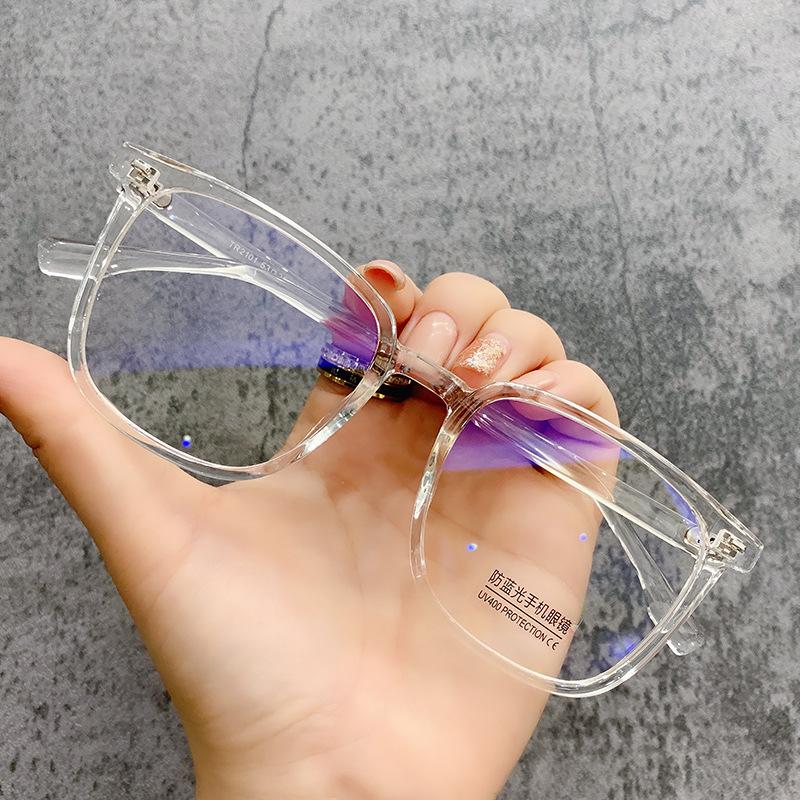 Square Transparent Men'S Reading Glasses Vintage Frames Computer Blue Light Blocking  Male Presbyopic Eyeglasses Leesbril +2