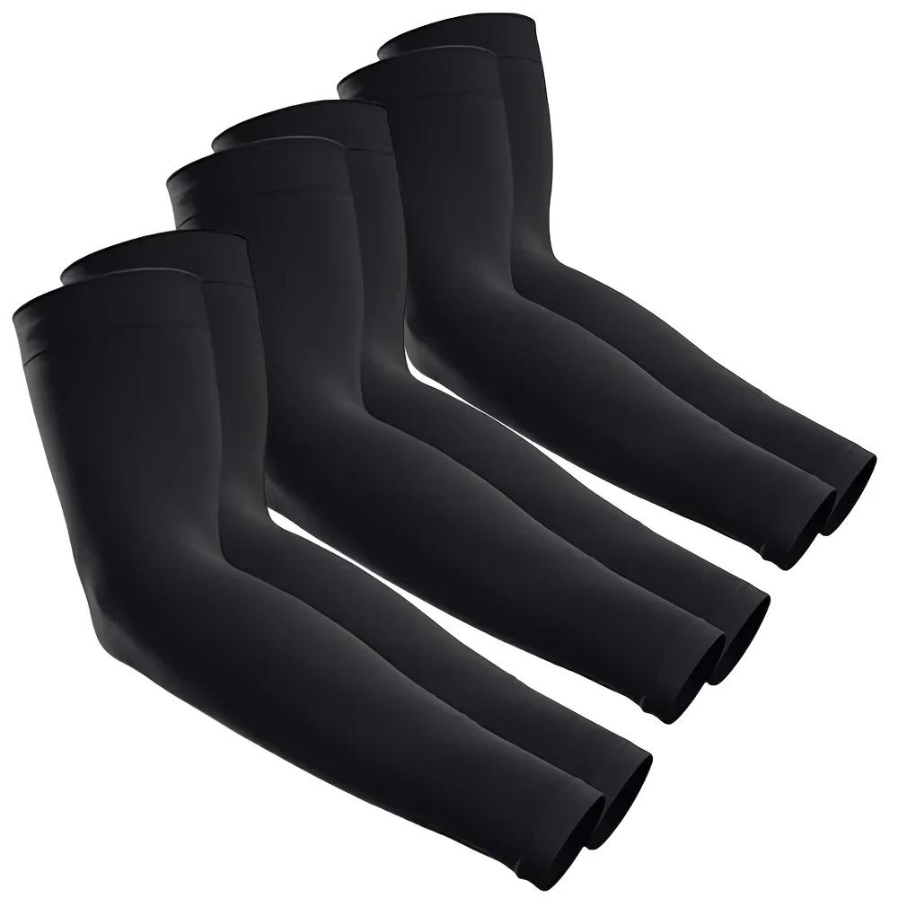 3 Pairs Breathable Cooling Arm Sleeves UV Sun Protection High Elastic Covers for Motorcycle Cycling Outdoor Sports