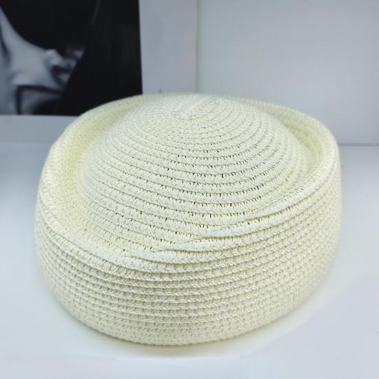 Beret Hat UV Protection Summer Straw Hat Woven Outdoor Visor Hat Lightweight Summer Beach Hat Headwear