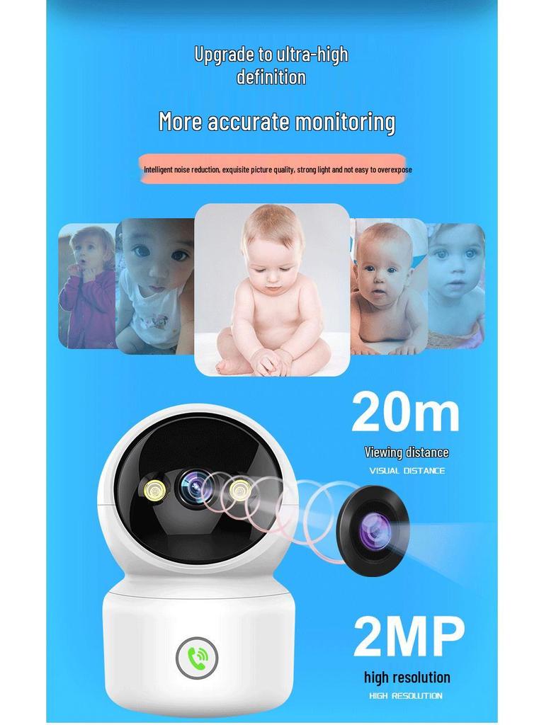 Tuya Smart Home Panoramic WiFi Camera with HD Monitoring & Real-Time Audio