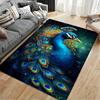 "Elegant Colorful Peacock Design" suitable as a non-slip mat for the living room or bedroom sofa
