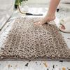 Chenille Long Pile Bathroom Mat - Water Absorbent & Anti-Slip Foot Pad for Home Use