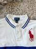 [USED] Ralph Lauren Polo Shirt, White Navy Big Pony Embroidery, Navy, Set of 2