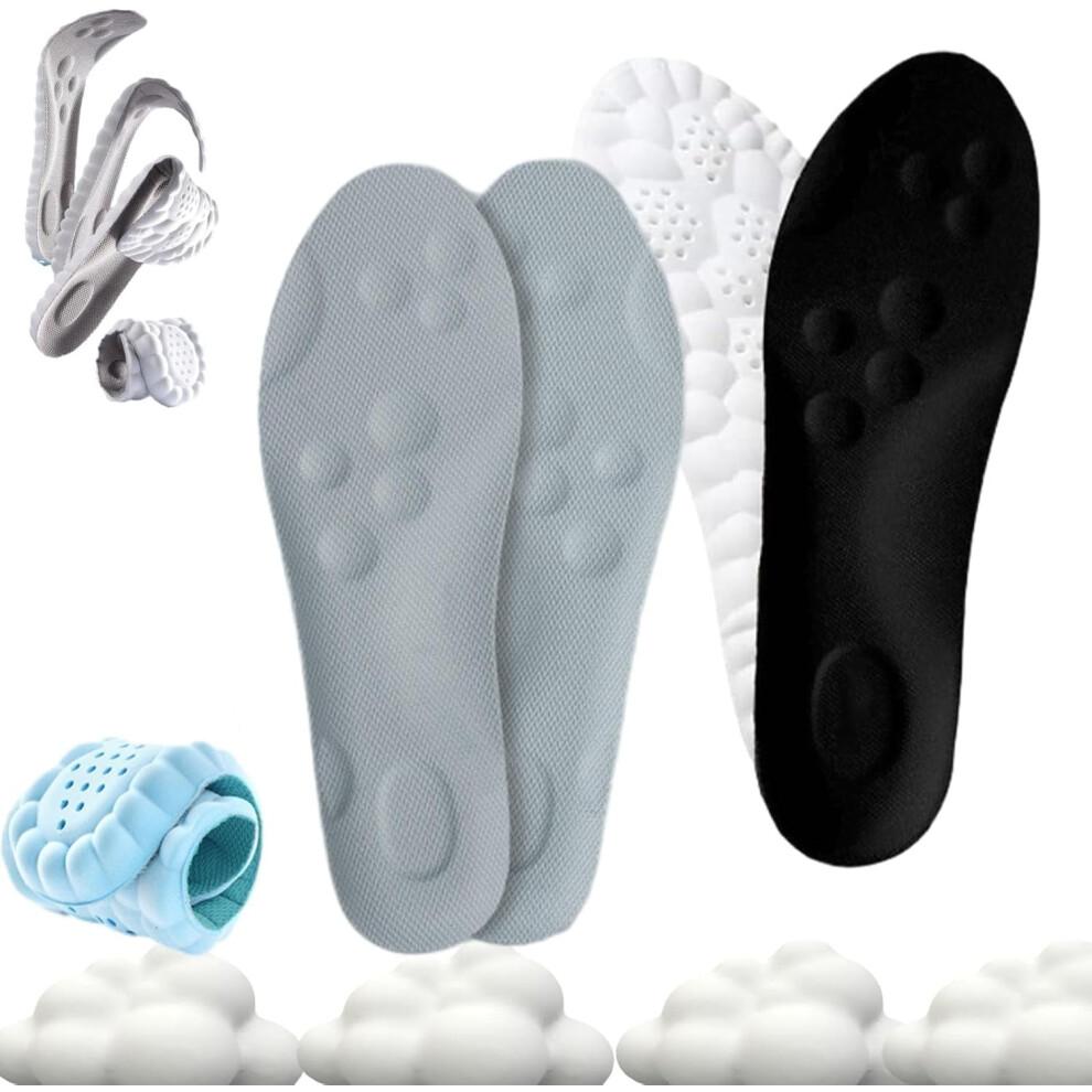 Steppers Insoles for Men & Women,Steppers Massage Insoles,Soft Cushioned Arch Support Insoles with Memory Foam for All-Day Wear Comfort, Trim To Fit