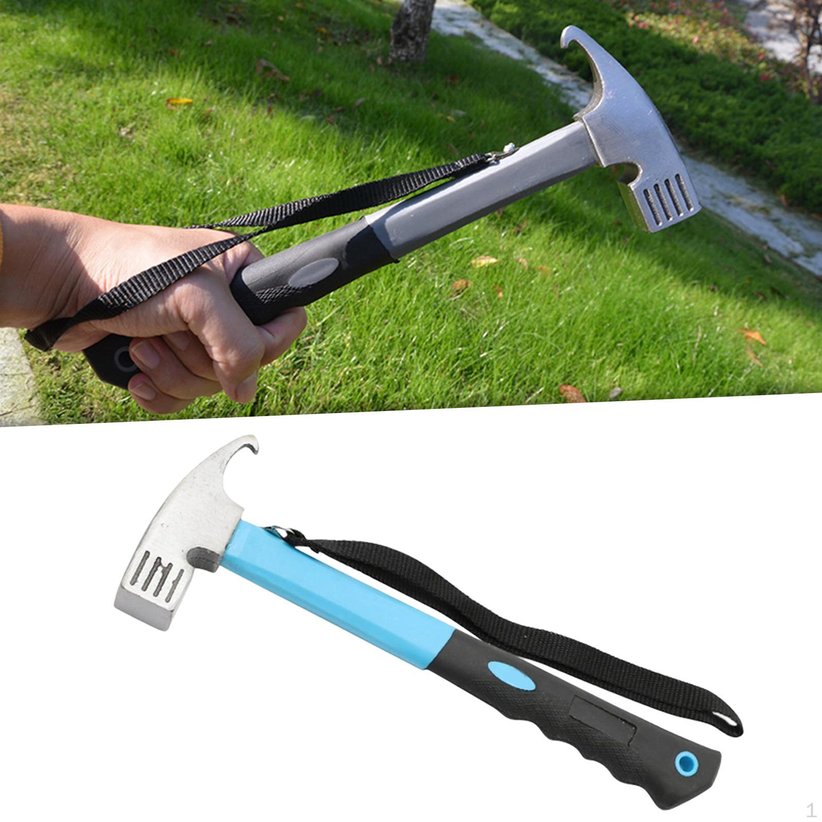 

Multi-Function Portable Tent Mallet Nails Puller Hammer Lightweight Aluminum Alloy Camping Hiking синій