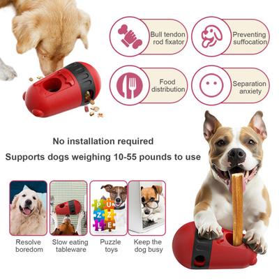 Hunde-Puzzle-Futterspender Hunde-Leckerli-Ausgabespielzeug mit Anti-Erstickungs-Bully-Sticks-Halter Interaktiv