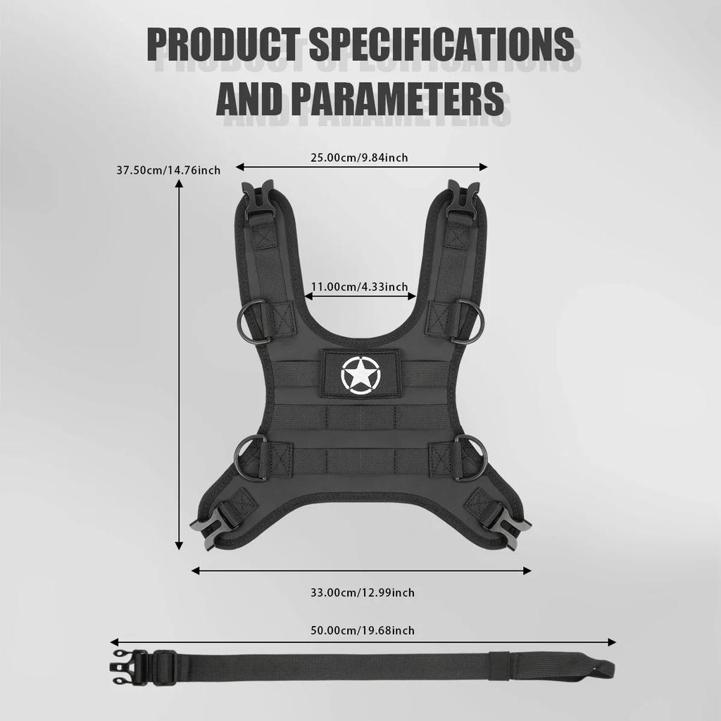Motorcycle Fuel Tank Bag Base Vest Portable Motorbike Tank Bags Mounting Kit for Universal Off-road Motorcycle Fuel Tank Pack