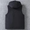 Plus Size L-8XL Fashion Warm Vest Man Winter Waterproof Sleeveless Jackets Hooded Casual Thick Men's Coat