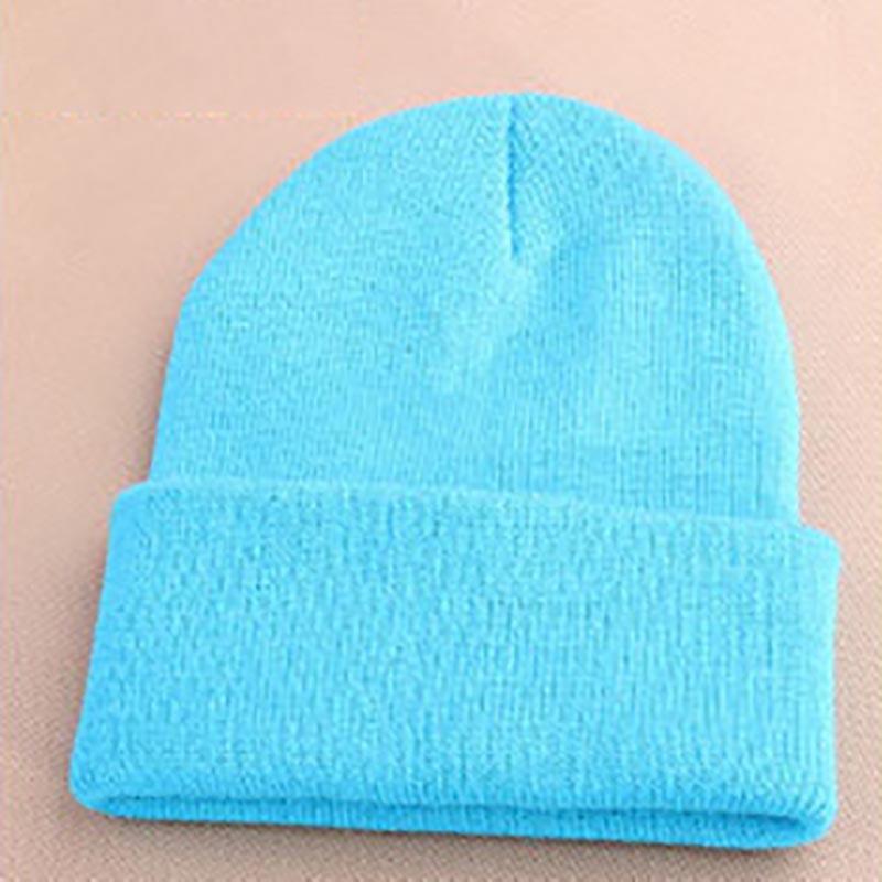 Mens Hat Beanie Ladies Womens Slouch Winter Ski Knitted Turn Up Neon Cap Warm