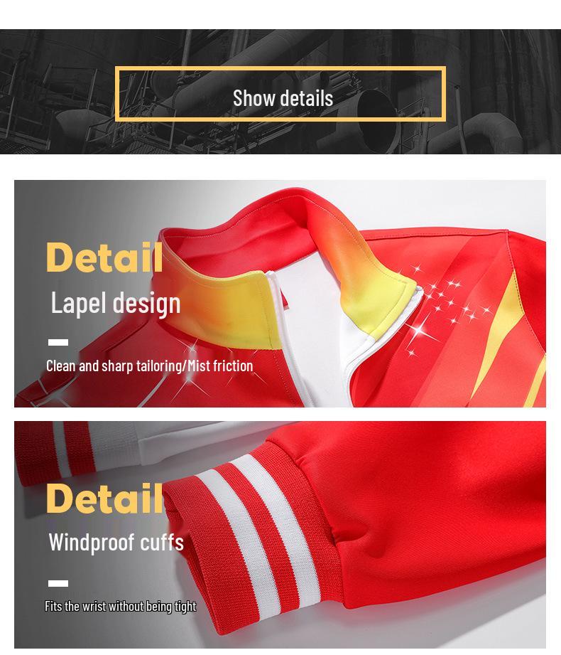 2021 Unisex Spring/Autumn Sports Suit: Long Sleeve Lapel for Running, Casual, Class, or School - Couples' Matching Set