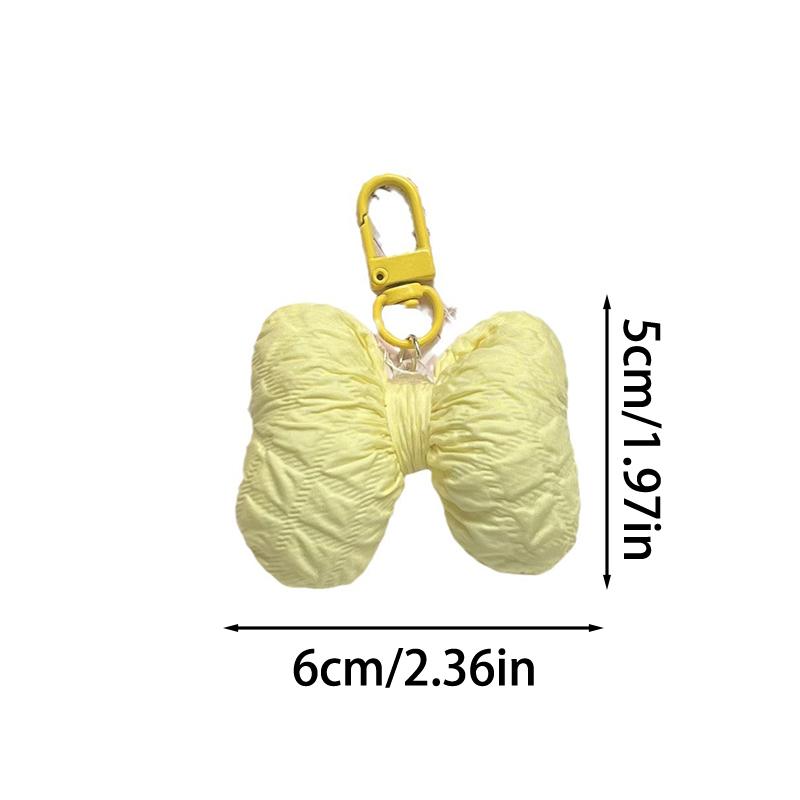 Porte-clés Nœud Simple et Doux Tendance Pendentif Nœud 3D Porte-clés Pour Femmes Filles Décoration Suspendue de Sac à Dos Créative Cadeaux