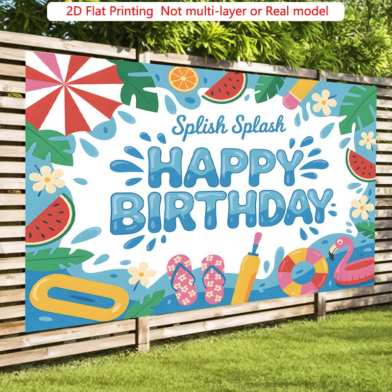 Party Backdrop Flat Piece Pool Serving Photos Made Well Event Photo Background Birthday Party Decor