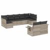 VidaXL Garden Lounge Set with Cushions 9 Pcs, Patio Sofas, Patio Furniture Set, Outdoor Furniture, Grey 3220621