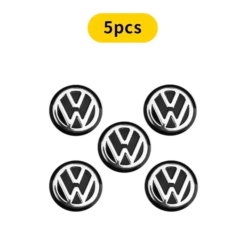 VW 2/5/10Pc 14mm Car Key Emblem Stickers Auto Control Key Logo Decals For Volkswagen VW GTI Golf Passat B6 Jetta Touran CADDY Rline EN1