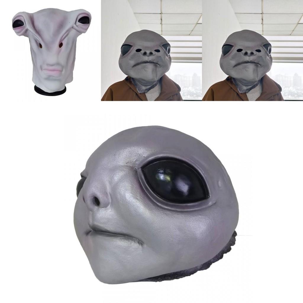 Alien Latex Mask With Elden Ring And Ufo Design For Halloween Cosplay And Costume Party