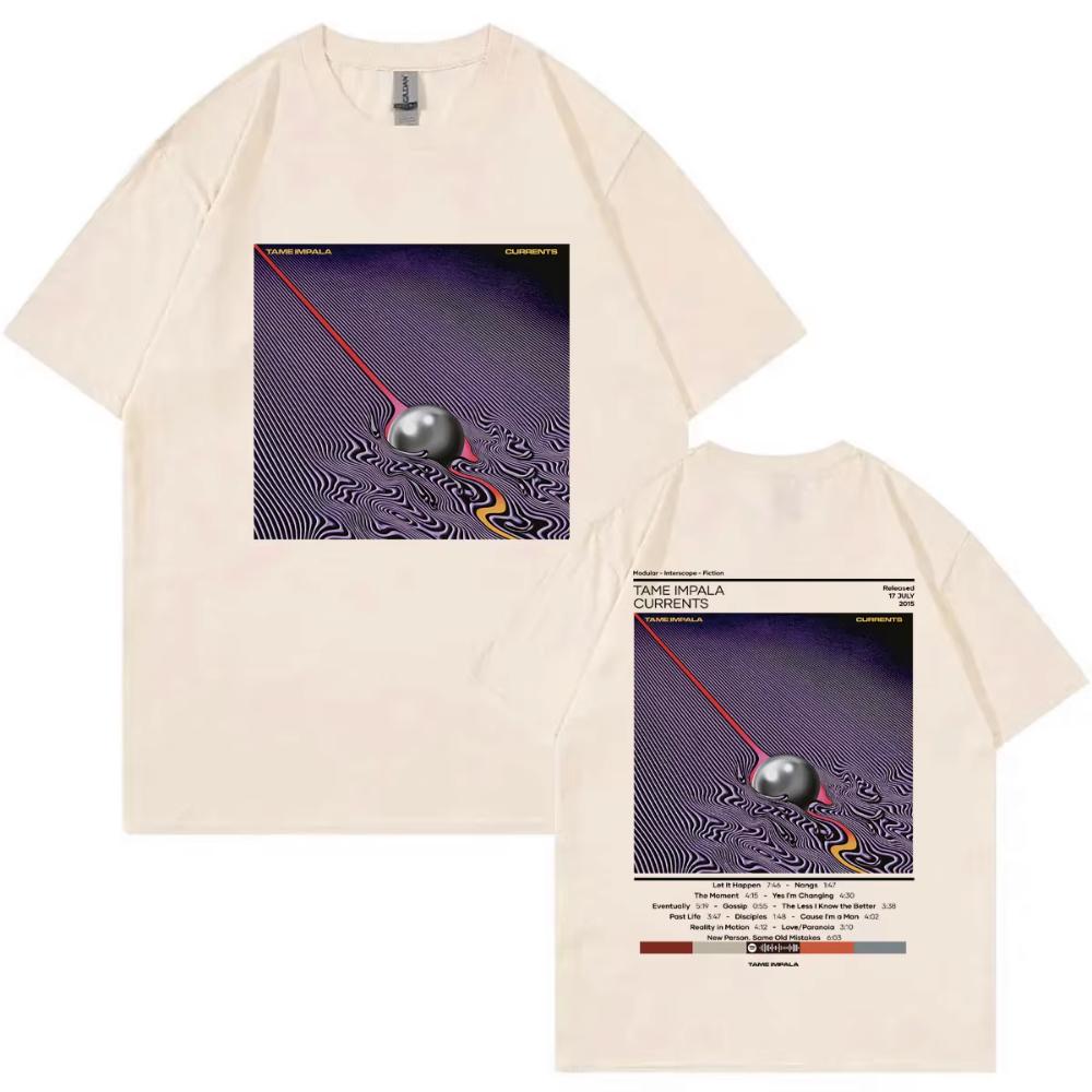 Rock Band Tame Impala Merch T Shirts High Quality Fashion Oversized T-shirts Men Women Summer Cotton Short Sleeve T-shirt