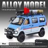 1/24 Alloy Die-cast Mitsubishi VAN Off-road Vehicle Model, Simulated Sound and Light, Children's Toy Car, Removable Accessories, Boys' Gift